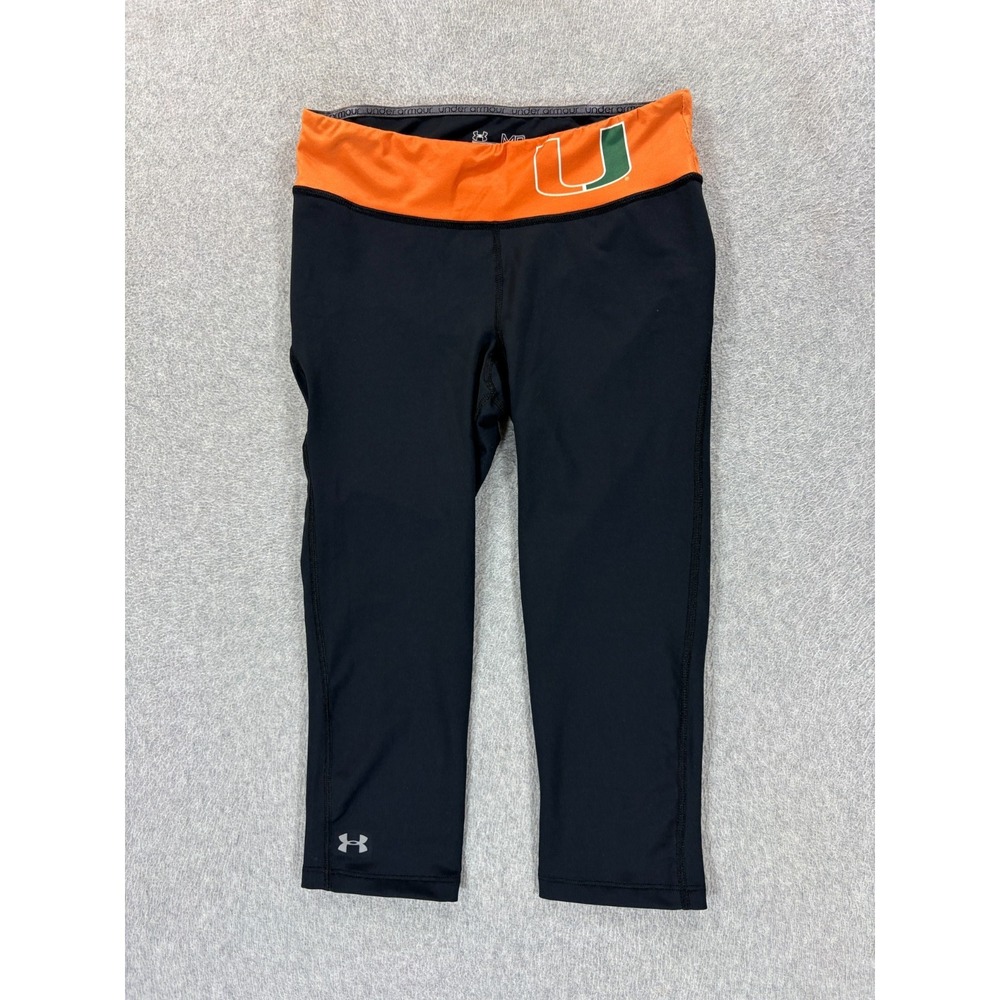 Miami‎ Hurricanes Screened Logo Compression Athletic Leggings (Women's Medium)